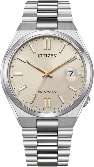 Citizen Tsuyosa Automatic Oatmeal White Dial Silver Steel Strap Watch For Men - NJ0151-88W Authentic Buy Shop Now