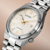 Citizen Tsuyosa Automatic Oatmeal White Dial Silver Steel Strap Watch For Men - NJ0151-88W Authentic Buy Shop Now