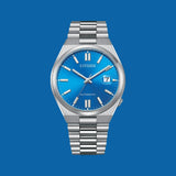 Citizen x Pantone Automatic Blue Dial Silver Steel Strap Watch For Men - NJ0158-89L Authentic Buy Shop Now