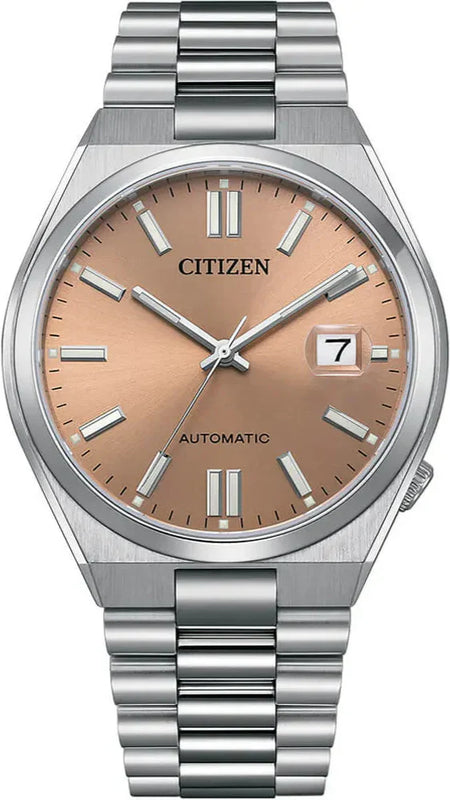 Citizen x Pantone Automatic Warm Sand Dial Silver Steel Strap Watch For Men - NJ0158-89Y Authentic Buy Shop Now
