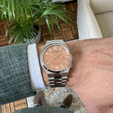 Citizen Tsuyosa Automatic Salmon Orange Dial Silver Steel Strap Watch For Men - NJ0159-86Z Authentic Buy Shop Now