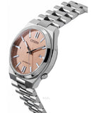 Citizen Tsuyosa Automatic Salmon Orange Dial Silver Steel Strap Watch For Men - NJ0159-86Z Authentic Buy Shop Now