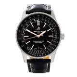 Breitling Automatic 41mm Black Dial Black Leather Strap Watch for Men - A17326241B1P1 Authentic Buy Shop Now