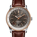 Breitling Navitimer Automatic 41 Grey Dial Brown Leather Strap Watch for Men - U17326121M1P1 Authentic Buy Shop Now
