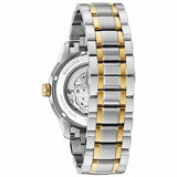 Bulova BVA Skeleton Silver Dial Two Tone Steel Strap Watch for Men - 98A230 Authentic Buy Shop Now