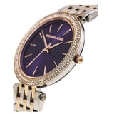 Michael Kors Darci Purple Dial Two Tone Steel Strap Watch for Women - MK3353 Authentic Buy Shop Now