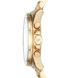 Michael Kors Brecken Chronograph Gold Dial Gold Steel Strap Watch For Women - MK6366 Authentic Buy Shop Now