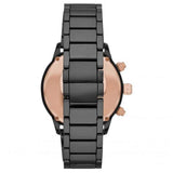 Emporio Armani Mario Ceramic Chronograph Black Dial Black Steel Strap Watch For Men - AR70002 Authentic Buy Shop Now