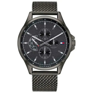 Tommy Hilfiger Shawn Chronograph Quartz Grey Dial Grey Mesh Bracelet Watch for Men - 1791613 Authentic Buy Shop Now