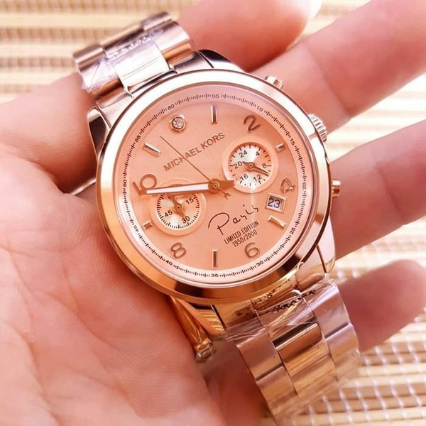 Michael Kors Paris Limited Edition Rose Gold Dial Steel Strap Watch for Women - MK5716 Authentic Buy Shop Now