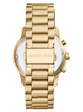 Michael Kors Cooper Chronograph White Dial Gold Steel Strap Watch For Women - MK5916 Authentic Buy Shop Now