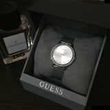 Guess Chelsea Quartz Silver Dial Silver Mesh Strap Watch For Women - W0647L6 Authentic Buy Shop Now