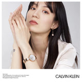 Calvin Klein Wavy White Dial Rose Gold Steel Strap Watch for Women - K9U23646 Authentic Buy Shop Now