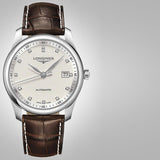 Longines Master Collection Automatic 40mm White Dial Brown Leather Strap Watch for Men - L2.793.4.77.3 Authentic Buy Shop Now