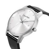 Calvin Klein City Silver Dial Black Steel Strap Watch for Men - K2G2G1CX Authentic Buy Shop Now
