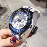 Guess Luna Diamonds White Dial White Rubber Strap Watch for Women - W0653L2 Authentic Buy Shop Now