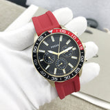 Fossil Bannon Multifunction Black Dial Red Silicone Strap Watch for Men - BQ2499 Authentic Buy Shop Now