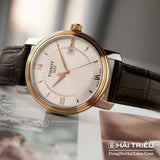 Tissot Bridgeport Lady White Dial Brown Leather Strap Watch For Women - T097.010.26.118.00 Authentic Buy Shop Now