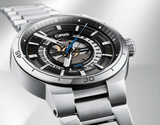 Oris TT1 Engine Date Skeleton Black Dial Silver Steel Strap Watch for Men - 0173377524124-0782408 Authentic Buy Shop Now
