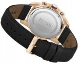 Hugo Boss Skymaster Chronograph Blue Dial Black Leather Strap Watch for Men - 1513783 Authentic Buy Shop Now