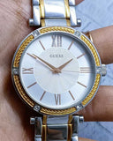 Guess Park Ave Silver Dial Two Tone Steel Strap Watch for Women - W0636L1 Authentic Buy Shop Now
