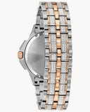 Bulova Octova Crystal Silver Dial Two Tone Steel Strap Watch for Men - 98C133 Authentic Buy Shop Now