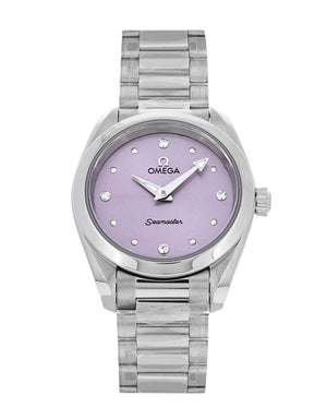 Omega Seamaster Aqua Terra Quartz Purple Dial Silver Steel Strap Watch for Women - 220.10.28.60.60.001 Authentic Buy Shop Now