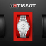 Tissot T Classic Carson Premium Powermatic 80 White Dial Silver Steel Strap Watch For Men - T122.407.11.031.00 Authentic Buy Shop Now