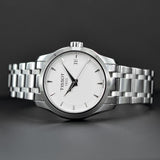 Tissot T Trend Couturier White Dial Silver Steel Strap Watch For Women - T035.210.11.011.00 Authentic Buy Shop Now