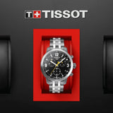 Tissot PRC 200 Chronograph Black Dial Stainless Steel Watch For Men - T0554171105700 Authentic Buy Shop Now