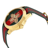 Gucci G Timeless Quartz Green & Red Dial Green & Red NATO Strap Watch For Men - YA126487A Authentic Buy Shop Now