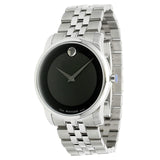 Movado Museum Classic Black Dial Silver Steel Strap Watch For Men - 606504 Authentic Buy Shop Now
