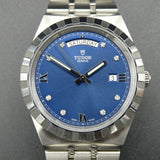 Tudor Royal Automatic Diamonds Blue Dial Silver Steel Strap Watch for Men - M28600-0006 Authentic Buy Shop Now