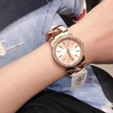 Michael Kors Nini Three Hand Gold Dial Gold Steel Strap Watch For Women - MK3235 Authentic Buy Shop Now