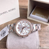 Michael Kors Sofie Chronograph Quartz White Dial Two Tone Steel Strap Watch For Women - MK6558 Authentic Buy Shop Now