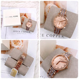 Michael Kors Melissa Analog Rose Gold Dial Rose Gold Steel Strap Watch For Women - MK4396 Authentic Buy Shop Now