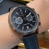 Maserati Legend Chronograph Black Dial Black Leather Strap Watch For Men - R8871638001 Authentic Buy Shop Now
