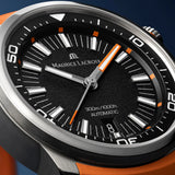 Maurice Lacroix Pontos S Diver Black Dial Orange Rubber Strap Watch For Men - PT6248-SS00L-330-J Authentic Buy Shop Now