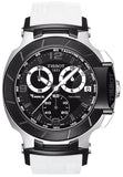 Tissot T Race Chronograph Black Dial White Rubber Strap Watch for Men - T048.417.27.057.05 Authentic Buy Shop Now