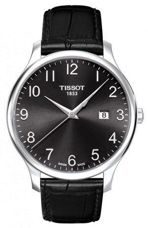 Tissot T Classic Tradition Black Dial Black Leather Strap Watch For Men - T063.610.16.052.00 Authentic Buy Shop Now