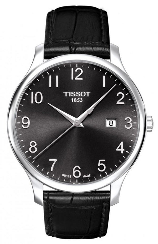 Tissot T Classic Tradition Black Dial Black Leather Strap Watch For Men - T063.610.16.052.00 Authentic Buy Shop Now