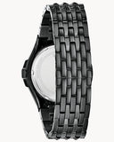 Bulova Crystal Collection Phantom Black Dial Black Steel Strap Watch for Men - 98A240 Authentic Buy Shop Now