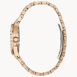 Bulova Phantom White Dial with Swarovski Baguettes Rose Gold Steel Strap Watch for Women - 98L268 Authentic Buy Shop Now
