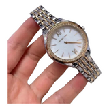 Michael Kors Mindy Three Hand White Dial Two Tone Steel Strap Watch For Women - MK7084 Authentic Buy Shop Now