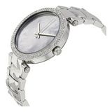 Michael Kors Parker Mother of Pearl Silver Steel Strap Watch for Women - MK6424 Authentic Buy Shop Now