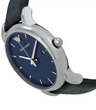 Emporio Armani Classic Quartz Blue Dial Black Leather Strap Watch For Men - AR1731 Authentic Buy Shop Now