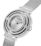 Guess Dream Crystals Silver Dial Silver Mesh Strap Watch For Women - GW0550L1 Authentic Buy Shop Now