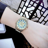 Michael Kors Mini Pilot Quartz Gold Dial Gold Steel Strap Watch For Women - MK7366 Authentic Buy Shop Now
