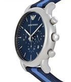 Emporio Armani Luigi Chronograph Quartz Blue Dial Blue Nylon Strap Watch For Men - AR1949 Authentic Buy Shop Now