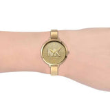 Michael Kors Parker Crystals Gold Dial Gold Steel Strap Watch For Women - MK4469 Authentic Buy Shop Now